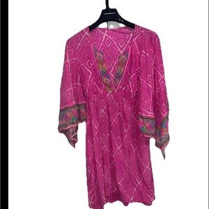 Alice & Trixie Pink Geometric Midi tunic Dress size medium